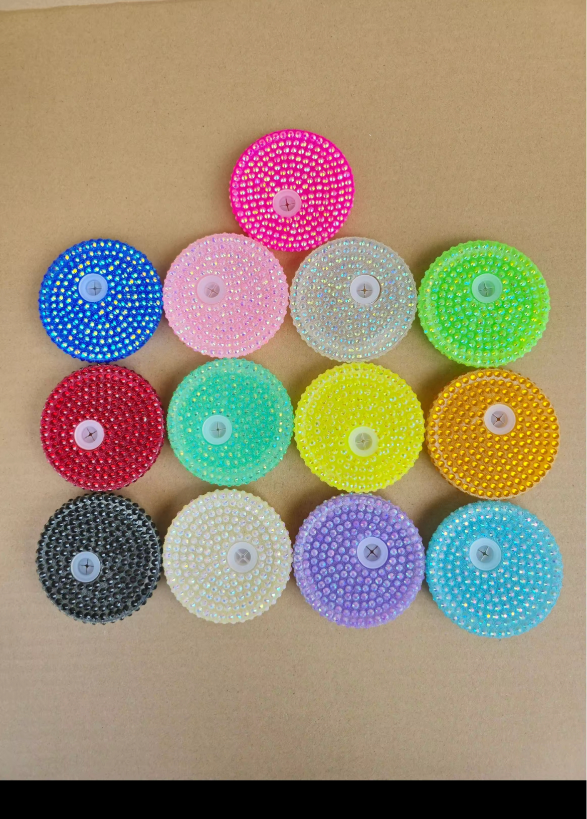 Rhinestone lids